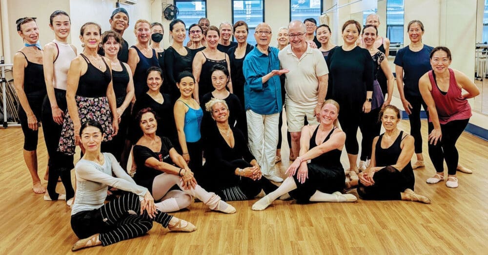 Finis Jhung, Scott Killian and beginner ballet class